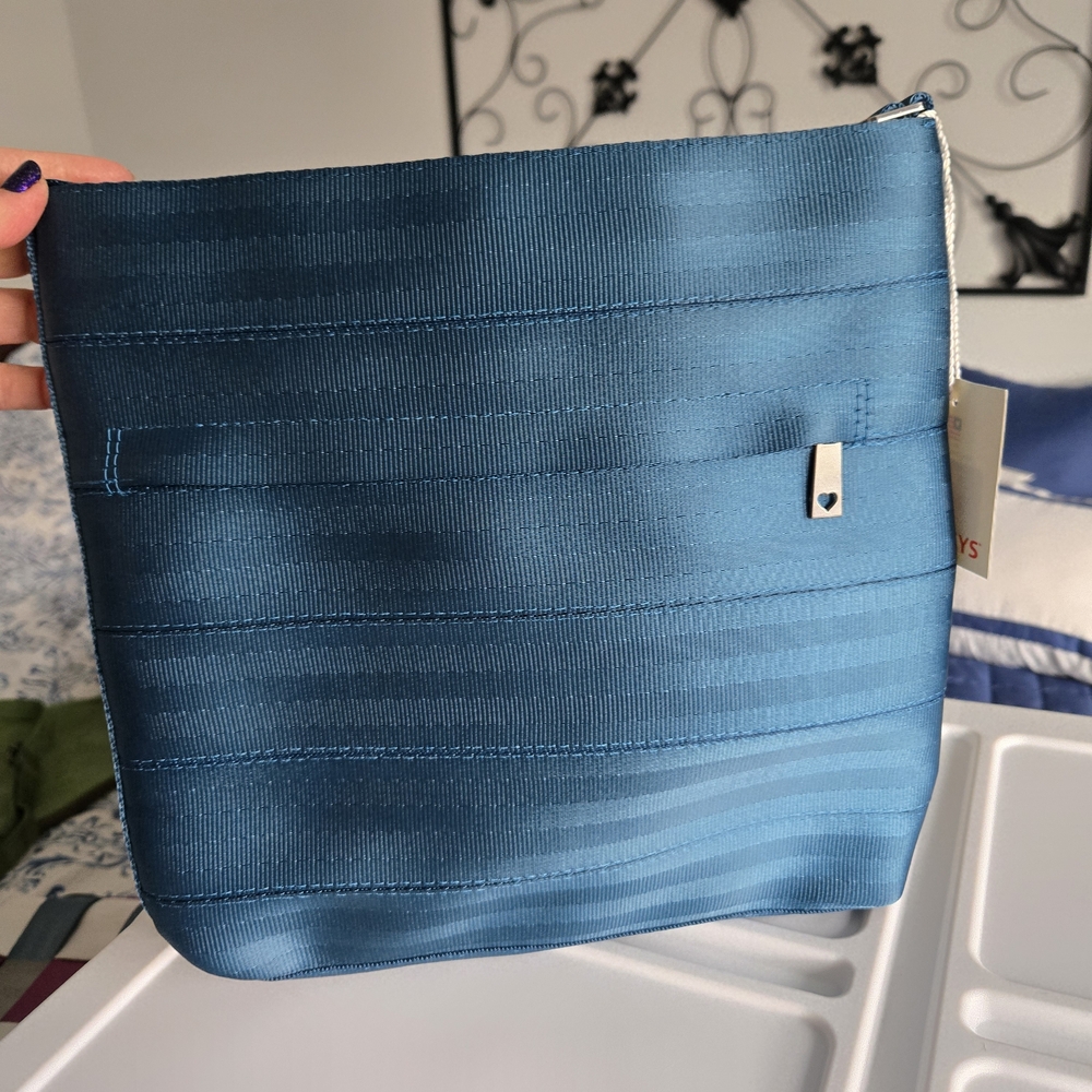 Teal Blue Men's Travel Pouch - Lightweight Zip Organizer